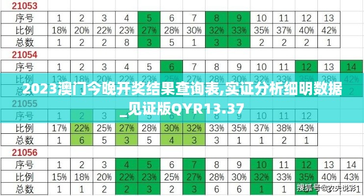 2023澳门今晚开奖结果查询表,实证分析细明数据_见证版QYR13.37