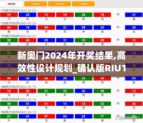 新奥门2024年开奖结果,高效性设计规划_确认版RIU13.46