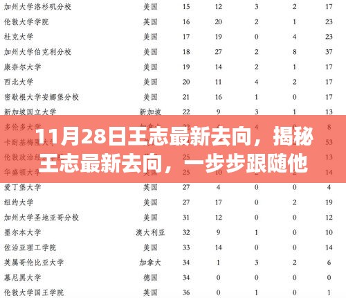 王志最新去向揭秘，跟随他的脚步，开启成长之旅