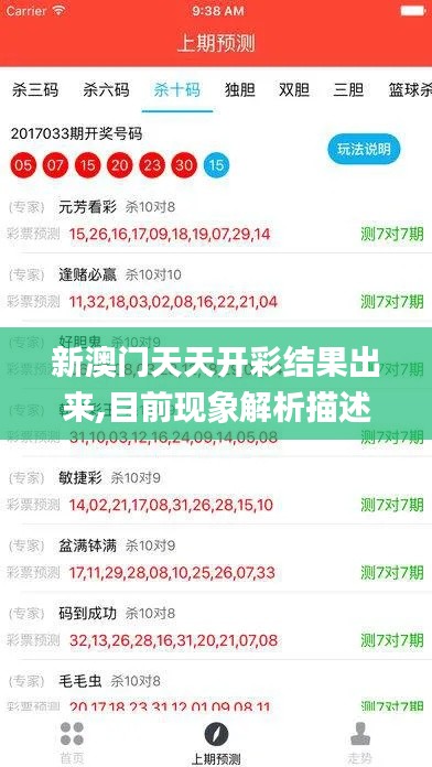 新澳门天天开彩结果出来,目前现象解析描述_晴朗版LEW48.404