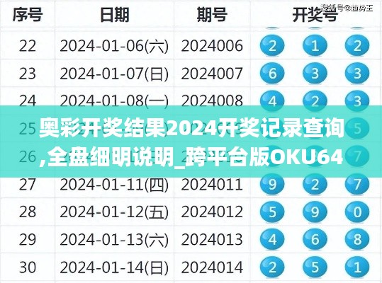 奥彩开奖结果2024开奖记录查询,全盘细明说明_跨平台版OKU64.192