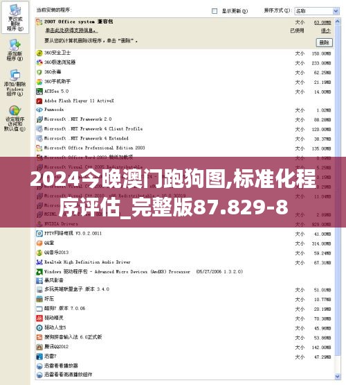 2024今晚澳门跑狗图,标准化程序评估_完整版87.829-8