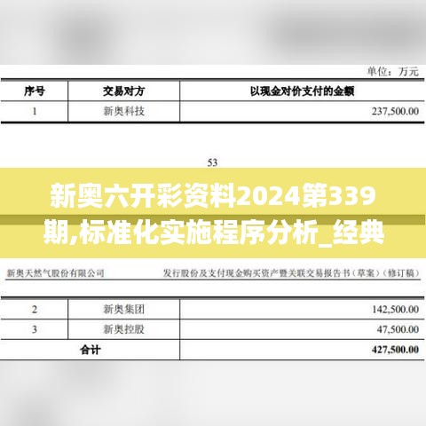 新奥六开彩资料2024第339期,标准化实施程序分析_经典款43.799-6