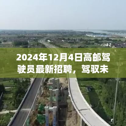 高邮智能驾驶员招聘启幕，驾驭未来，引领新时代新纪元（2024年）