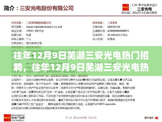 往年12月9日芜湖三安光电热门招聘深度解析与洞察
