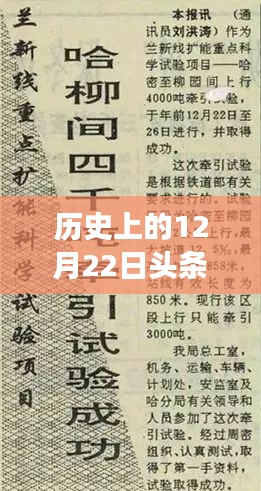 历史上的12月22日头条热门事件回顾与追寻