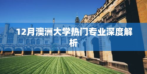 澳洲大学热门专业深度解析，12月最新趋势