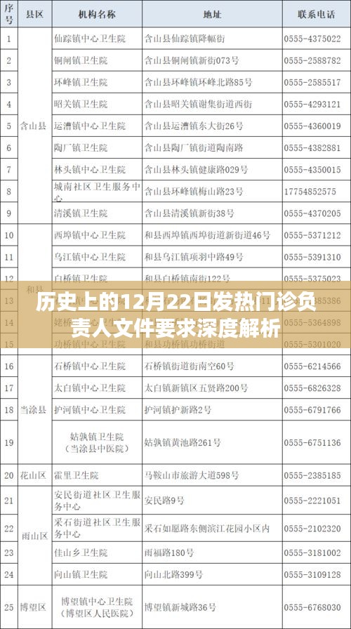 历史上的发热门诊负责人文件要求深度解析，聚焦12月22日的关键时刻