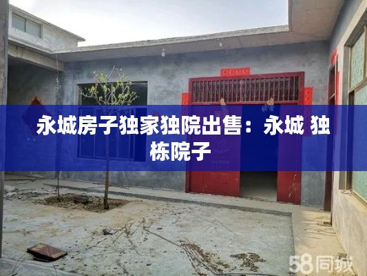 永城房子独家独院出售：永城 独栋院子 