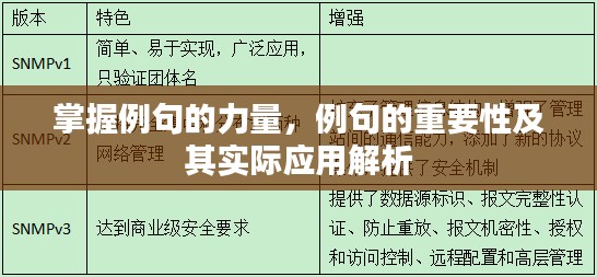 掌握例句的力量，例句的重要性及其实际应用解析