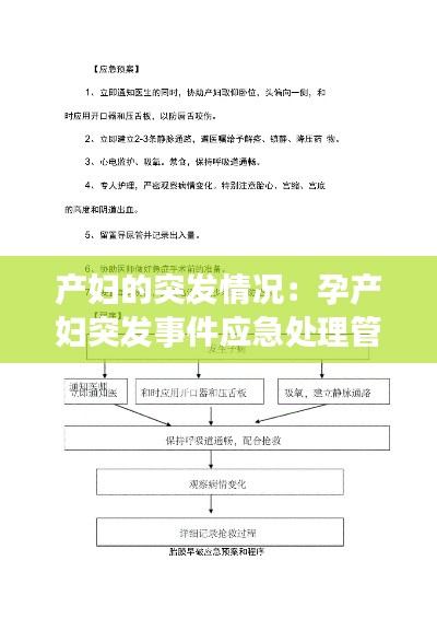 产妇的突发情况：孕产妇突发事件应急处理管理制度 