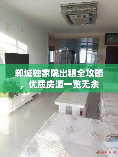 郸城独家院出租全攻略，优质房源一览无余