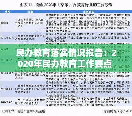 民办教育落实情况报告：2020年民办教育工作要点 
