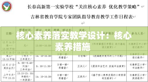 核心素养落实教学设计：核心素养措施 