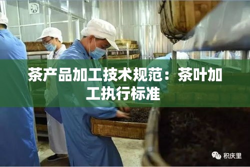 茶产品加工技术规范：茶叶加工执行标准 