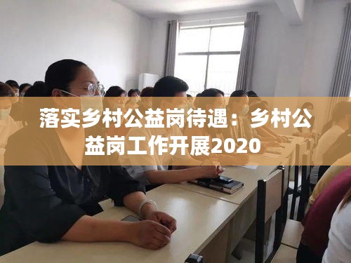 落实乡村公益岗待遇：乡村公益岗工作开展2020 