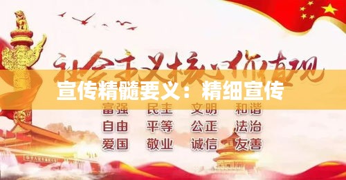 宣传精髓要义：精细宣传 