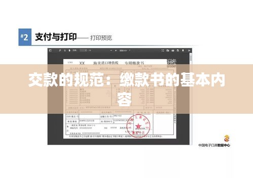交款的规范：缴款书的基本内容 