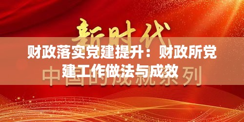 财政落实党建提升：财政所党建工作做法与成效 
