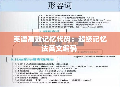 英语高效记忆代码：超级记忆法英文编码 