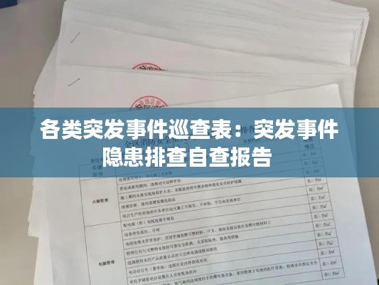各类突发事件巡查表：突发事件隐患排查自查报告 