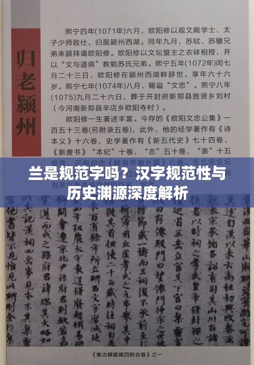 兰是规范字吗？汉字规范性与历史渊源深度解析