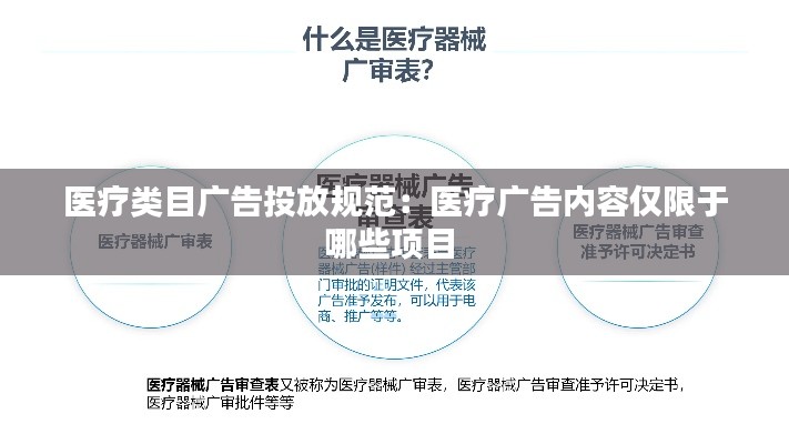 医疗类目广告投放规范：医疗广告内容仅限于哪些项目 