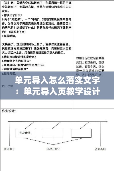 单元导入怎么落实文字：单元导入页教学设计 