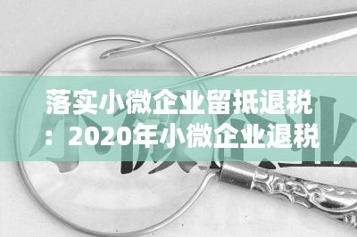 落实小微企业留抵退税：2020年小微企业退税优惠政策 