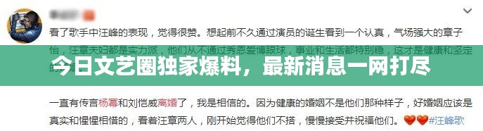 今日文艺圈独家爆料，最新消息一网打尽