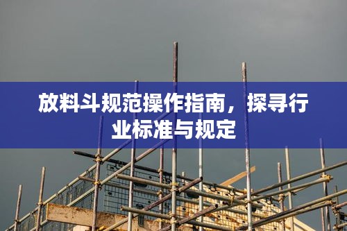 放料斗规范操作指南，探寻行业标准与规定
