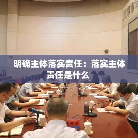 明确主体落实责任：落实主体责任是什么 