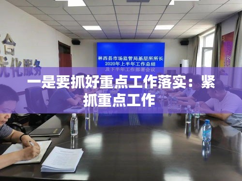 一是要抓好重点工作落实：紧抓重点工作 