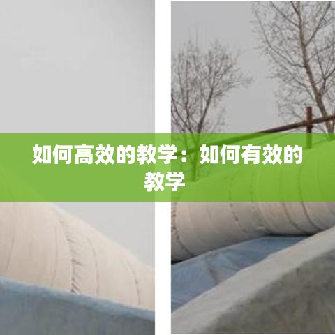 如何高效的教学：如何有效的教学 