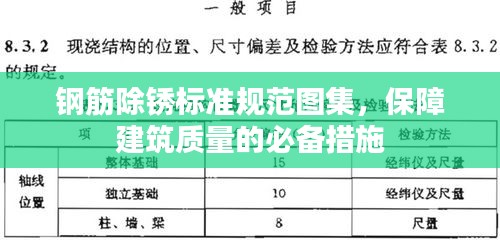 钢筋除锈标准规范图集，保障建筑质量的必备措施