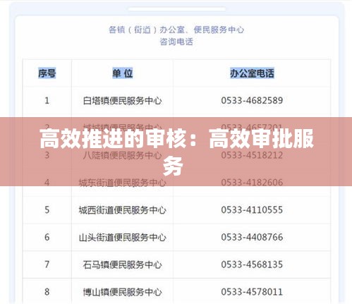 高效推进的审核：高效审批服务 