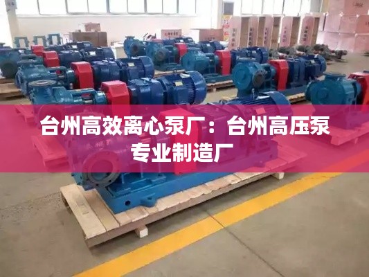 台州高效离心泵厂：台州高压泵专业制造厂 