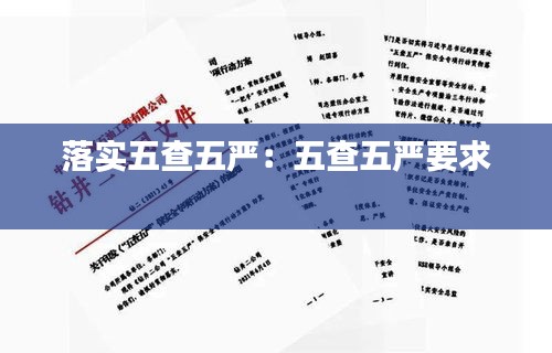落实五查五严：五查五严要求 