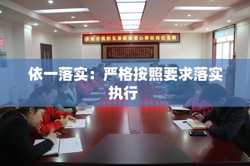 依一落实：严格按照要求落实执行 