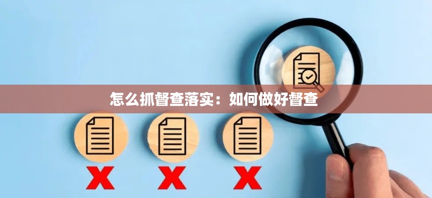怎么抓督查落实：如何做好督查 
