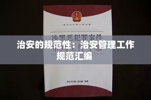 治安的规范性：治安管理工作规范汇编 