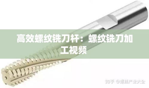 高效螺纹铣刀杆：螺纹铣刀加工视频 