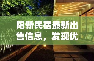 阳新民宿最新出售信息，发现优质住宿新选择，不容错过！