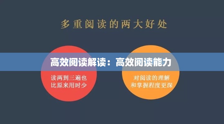 高效阅读解读：高效阅读能力 