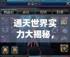 通天世界实力大揭秘，未知领域的强者巅峰之战