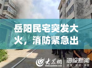 岳阳民宅突发大火，消防紧急出动救援行动