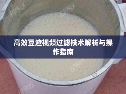 高效豆渣视频过滤技术解析与操作指南