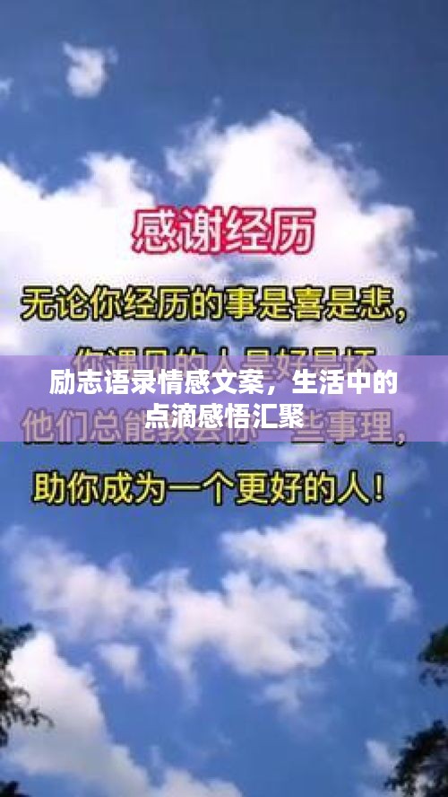 励志语录情感文案，生活中的点滴感悟汇聚