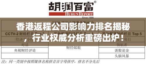 香港返程公司影响力排名揭秘，行业权威分析重磅出炉！