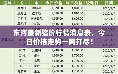 东河最新猪价行情消息表，今日价格走势一网打尽！